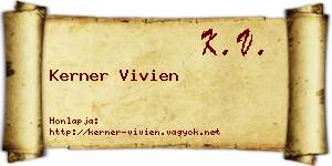 Kerner Vivien névjegykártya